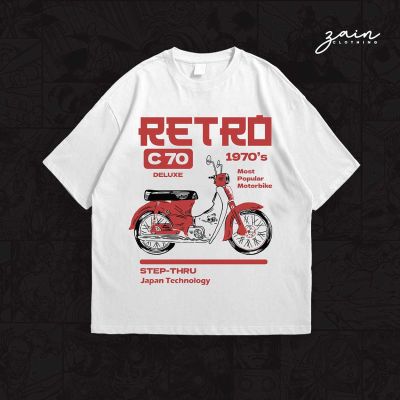 RETRO C-70 DROP SHOULDER FULL SLEEVE TEE [WHITE]