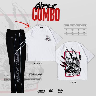 Bad Bunny Drop Shoulder T-shirt & Interlock Regular Fit Trouser Combo