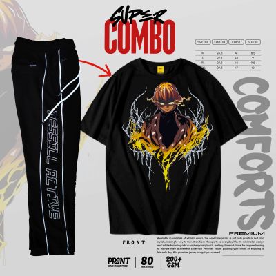 Nezuko Hablandole Drop Shoulder T-shirt & Interlock Regular Fit Trouser Combo